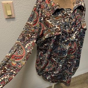 Paisley long sleeved blouse